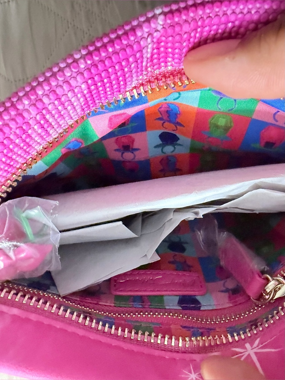 NWT Betsey Johnson x Ring Pop Rhinestone Crossbody-Limited Edition - Picture 12 of 16